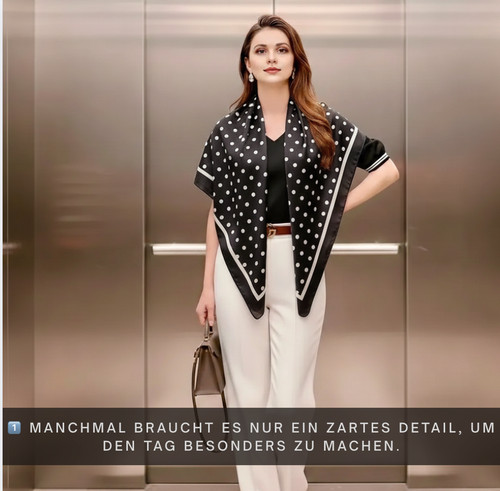 Seidentuch schwarz 90x90 - schwarz,